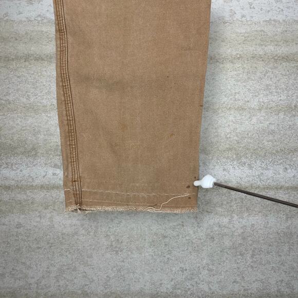 Vintage Dickies Carpenter Pants Tan Canvas Baggy Wide Leg Fit Dungarees 90s - Picture 6 of 15